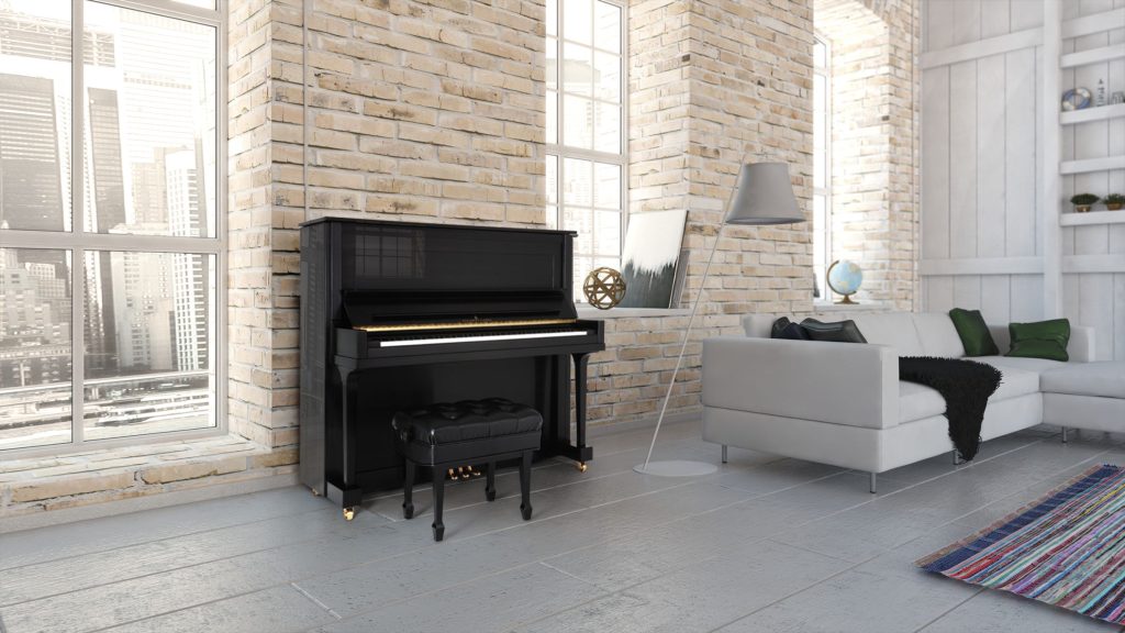 Model K 52 Retouched NY piano in Brick Studio fma